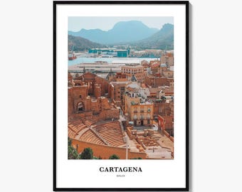 Cartagena Spanien Fotodruck, Murcia Region Reise Poster, römisches Theater Wandkunst