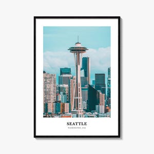 Seattle Print No 3, Seattle Photo Poster, Seattle Travel Wall Art, Seattle Map, Seattle Photography, Seattle Wall Décor, Washington, USA