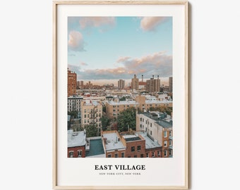 East Village Print, East Village Photo Poster, East Village Travel Wall Art, East Village Map Print, Photography, New York City, New York