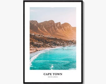 Cape Town Print, Cape Town Photo Poster, Cape Town Travel Wall Art, Cape Town Map Print, Cape Town Photography, Cape Town, South Africa