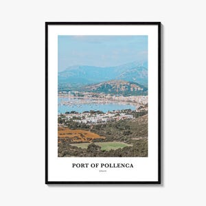 Hafen von Pollenca Druck, Hafen von Pollenca Foto Poster, Hafen von Pollenca Reise Wandkunst, Hafen von Pollenca Karte Druck, Hafen von Pollenca, Spanien