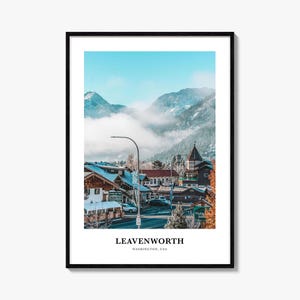 Leavenworth-print, Leavenworth-fotoposter, Leavenworth Travel Wall Art, Leavenworth-kaartafdruk, Leavenworth-fotografie, Leavenworth-fotografie, Washington (VS)