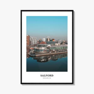 Salford Print, Salford Photo Poster, Salford Travel Wall Art, Salford Map Print, Salford Photography Print, Salford Wall Décor, England, UK
