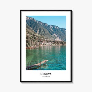 Geneva Print, Geneva Photo Poster, Geneva Travel Wall Art, Geneva Map Print, Geneva Photography Print, Geneva Wall Décor, Switzerland