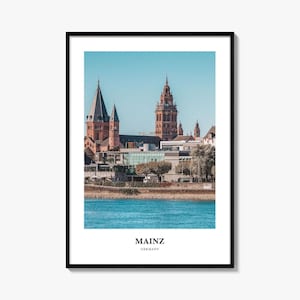Mainz Print, Mainz Photo Poster, Mainz Travel Wall Art, Mainz Map Print, Mainz Photography Print, Mainz Wall Décor, Germany