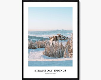 Steamboat Springs Print No 1, Steamboat Springs Photo Poster, Steamboat Springs Travel Wall Art, Steamboat Springs Map Print, Colorado, USA
