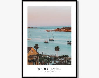 St. Augustine Print, Colorful Photo Poster, Travel Wall Art, Home Decor