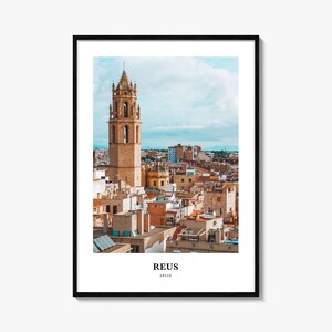 Reus Druck, Reus Fotoposter, Reus Reisewandkunst, Reus Kartendruck, Reus Fotografie Druck, Reus Wanddekor, Spanien