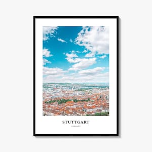 Stuttgart Print, Stuttgart Photo Poster, Stuttgart Travel Wall Art, Stuttgart Map, Stuttgart Photography, Stuttgart Wall Décor, Germany