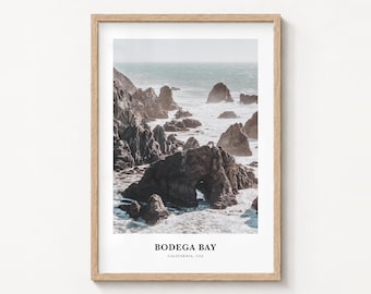 Bodega Bay Print, Colorful Photo Poster, Travel Wall Art, Home Decor