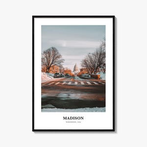 Madison Print, Madison Photo Poster, Madison Travel Wall Art, Madison Map Print, Madison Photography Print, Madison, Wisconsin, USA