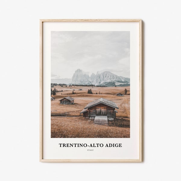 Trentino-Alto Adige Print, Trentino-Alto Adige Photo Poster, Trentino-Alto Adige Travel Wall Art, Trentino-Alto Adige Map Print, Italy