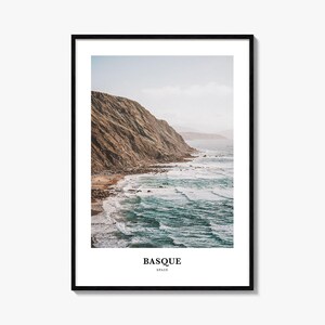 Basken Druck Nr. 2, Basken Foto Poster, Basken Reise Wandkunst, Basken Karte Druck, Basken Fotografie Druck, Basken Wanddekor, Spanien