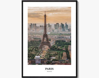 Paris Fotodruck, Île-de-France Reise Poster, Frankreich Wandkunst, Eiffelturm Dekor