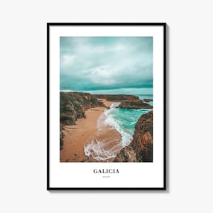 Galizien Druck, Galizien Foto Poster, Galizien Reise, Wandkunst, Galizien Karte Druck, Galizien Fotografie Druck, Galizien Wanddekor, Spanien