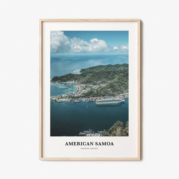 American Samoa Print, American Samoa Photo Poster, American Samoa Travel Wall Art, American Samoa Map Print, American Samoa, Pacific Ocean