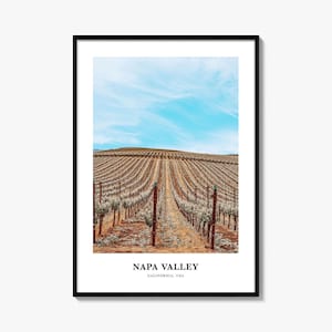 Napa Valley Print, Napa Valley Photo Poster, Napa Valley Travel Wall Art, Napa Valley Map Print, Napa Valley Photography, California, USA