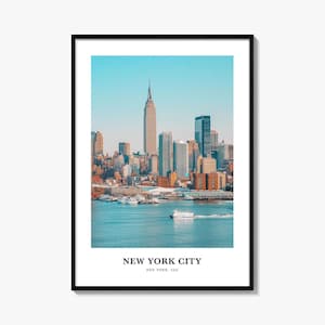 New York City Print No 1, New York City Photo Poster, New York City Travel Wall Art, New York City Map, New York City Print, New York, USA