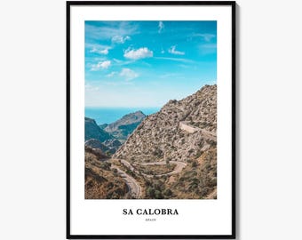 Sa Calobra Print, Sa Calobra Photo Poster, Sa Calobra Travel Wall Art, Sa Calobra Map Print, Sa Calobra Photography Print, Sa Calobra, Spain