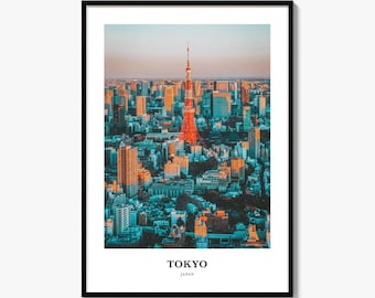 Tokyo Print, Colorful Photo Poster, Travel Wall Art, Home Decor