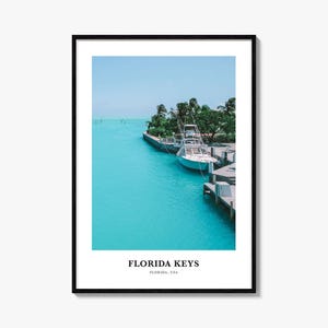 Florida Keys Print, Florida Keys Photo Poster, Florida Keys Travel Wall Art, Florida Keys Map Print, Florida Keys Photography, Florida, USA