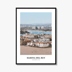 Impression Marina Del Rey, affiche photo Marina Del Rey, art mural voyage Marina Del Rey, impression carte Marina Del Rey, Marina Del Rey, Californie, États-Unis