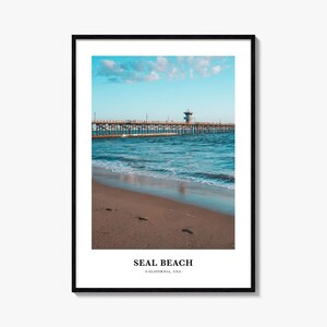 Impression de plage de phoques n° 2, affiche photo de plage de phoques, art mural voyage de plage de phoques, impression de carte de plage de phoques, photographie de plage de phoques, Californie, États-Unis