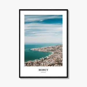 Beiroet print, Beiroet fotoposter, Beiroet reizen kunst aan de muur, Beiroet kaart afdrukken, Beiroet fotografie print, Beiroet wanddecoratie, Libanon