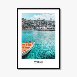 Avalon Print California, Avalon Photo Poster, Avalon Travel Wall Art, Avalon Map Print, Avalon Photography Print, Avalon Wall Décor, USA