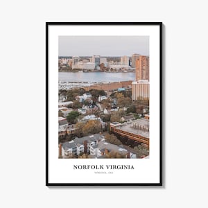 Norfolk Virginia Print, Norfolk Virginia Photo Poster, Norfolk Virginia Travel Wall Art, Norfolk Virginia Map Print, Virginia, USA