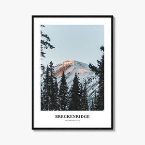 Breckenridge print nr. 1, Breckenridge fotoposter, Breckenridge reizen kunst aan de muur, Breckenridge kaart, Breckenridge fotografie, Colorado, VS