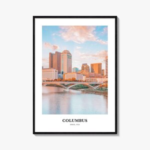 Columbus Print Ohio No 1, Columbus Photo Poster, Columbus Travel Wall Art, Columbus Map, Columbus Photography, Columbus Wall Décor, USA