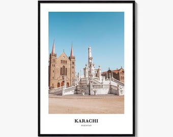 Karachi Pakistan Photodruck: Reise-Wand-Kunst