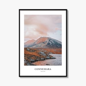 Connemara Print, Connemara Photo Poster, Connemara Travel Wall Art, Connemara Map Print, Connemara Photography Print, Connemara, Ireland