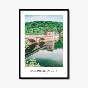 Baltimore County Print, Baltimore County Photo Poster, Baltimore County Travel Wall Art, Baltimore County Map, Baltimore, Maryland, USA