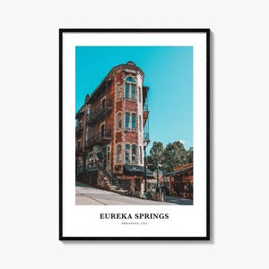 Impression d'Eureka Springs, affiche photo d'Eureka Springs, art mural voyage Eureka Springs, impression de carte d'Eureka Springs, Eureka Springs, Arkansas, États-Unis