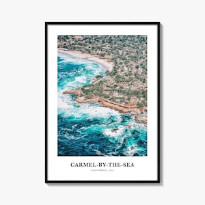 Carmel By The Sea Print, Carmel-by-the-Sea Photo Poster, Carmel-by-the-Sea Travel Wall Art, Map Print, Photography Print, California, USA