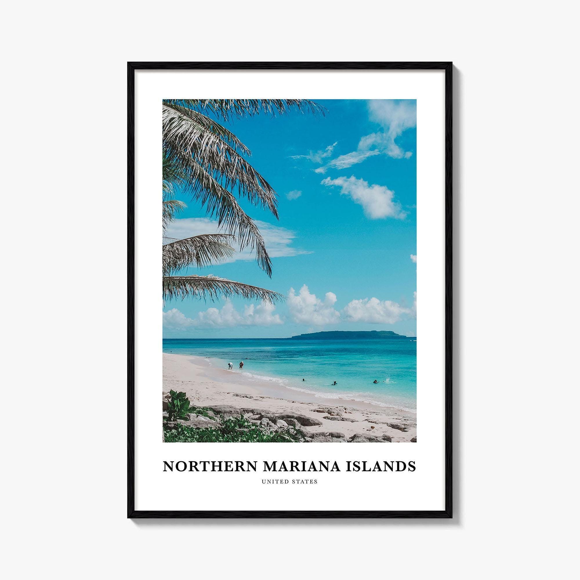 Northern Mariana Islands Print, Northern Mariana Islands Photo Poster, Northern Mariana Travel Wall Art, Northern Mariana Map, United States