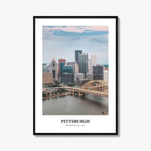 Pittsburgh Print, Pittsburgh Photo Poster, Pittsburgh Travel Wall Art, Pittsburgh Map Print, Pittsburgh Photography Print, Pennsylvania, USA