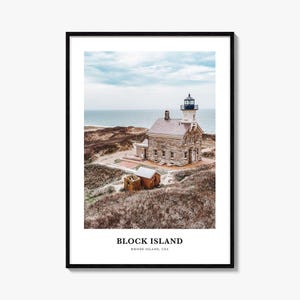 Block Island Druck, Block Island Fotoposter, Block Island Reisewandkunst, Block Island Kartendruck, Block Island Druck, Rhode Island, USA