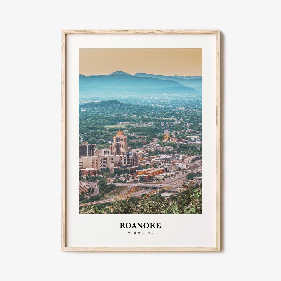 Roanoke Print, Roanoke Photo Poster, Roanoke Travel Wall Art, Roanoke Map Print, Roanoke ...