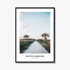 South Carolina Print No 1, South Carolina Photo Poster, South Carolina Travel Art, South Carolina Map Print, South Carolina, United States
