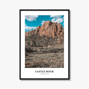 Impression Castle Rock, affiche photo Castle Rock, art mural voyage Castle Rock, impression carte Castle Rock, photographie Castle Rock, Colorado, États-Unis