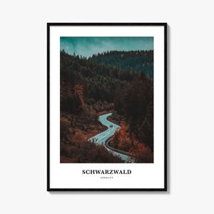 Schwarzwald Print, Schwarzwald Foto Poster, Schwarzwald Reise Wandkunst, Schwarzwald Karte Druck, Schwarzwald Fotografie Druck, Deutschland