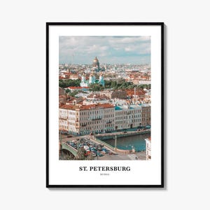 St Petersburg Print Russia, St. Petersburg Photo Poster, St. Petersburg Travel Wall Art, St. Petersburg Map Print, St. Petersburg Print