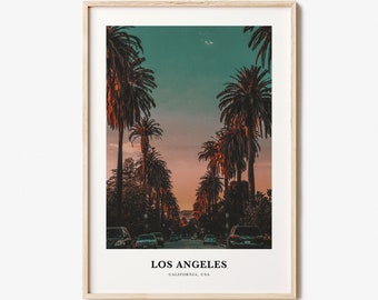 Los Angeles Print No 3, Los Angeles Photo Poster, Los Angeles Travel Wall Art, Los Angeles Map, Los Angeles Photography, California, USA