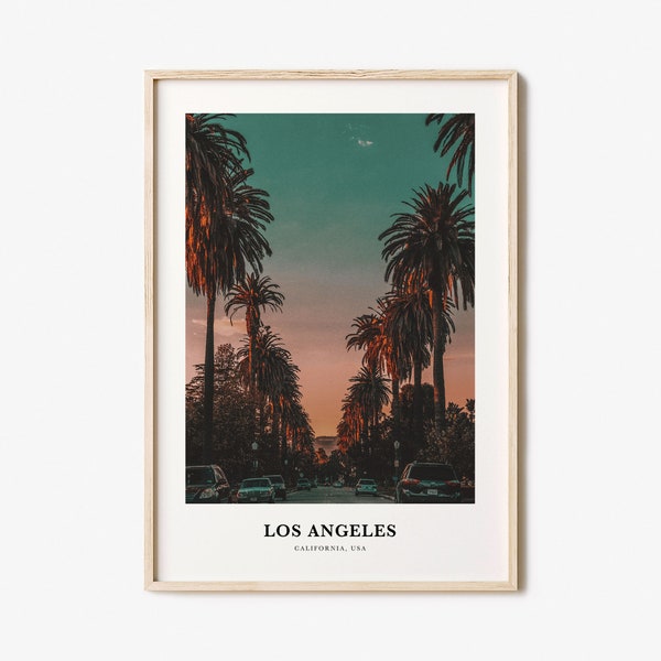 Los Angeles Print No 3, Los Angeles Photo Poster, Los Angeles Travel Wall Art, Los Angeles Map, Los Angeles Photography, California, USA