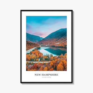 New Hampshire Print Nr. 2, New Hampshire Fotoposter, New Hampshire Reisewandkunst, New Hampshire Karte, New Hampshire Print, USA