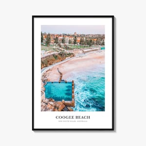 Coogee Strand Poster Nr. 1, Coogee Strand Fotoposter, Coogee Beach Reise Wandkunst, Coogee Strand Karte Print, Print, New South Wales, Australien