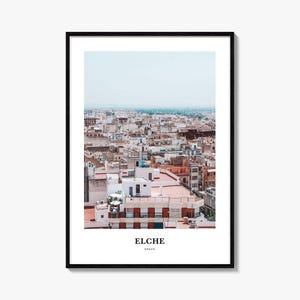 Elche Druck, Elche Foto Poster, Elche Reise Wandkunst, Elche Karte Druck, Elche Fotografie Druck, Elche Wanddekor, Spanien